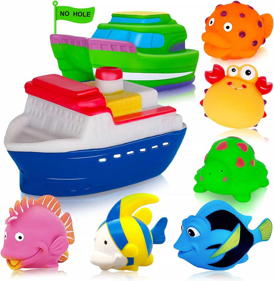 Bath Toys for Kids Ages 1-3 - Mold Free Bath Toy for Babies 6-12 Months - Toddler Pool Bathtub
