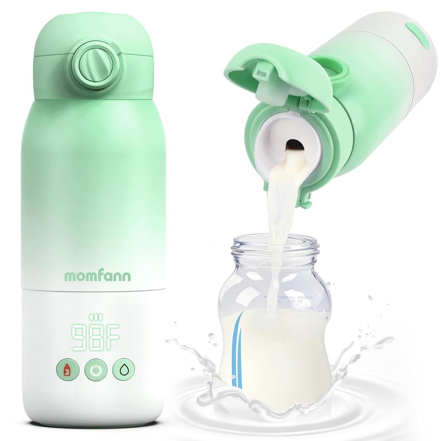 Portable Bottle Warmer for Travel, Dual Heating Modes for Breastmilk & Water, Portable Bottle Milk