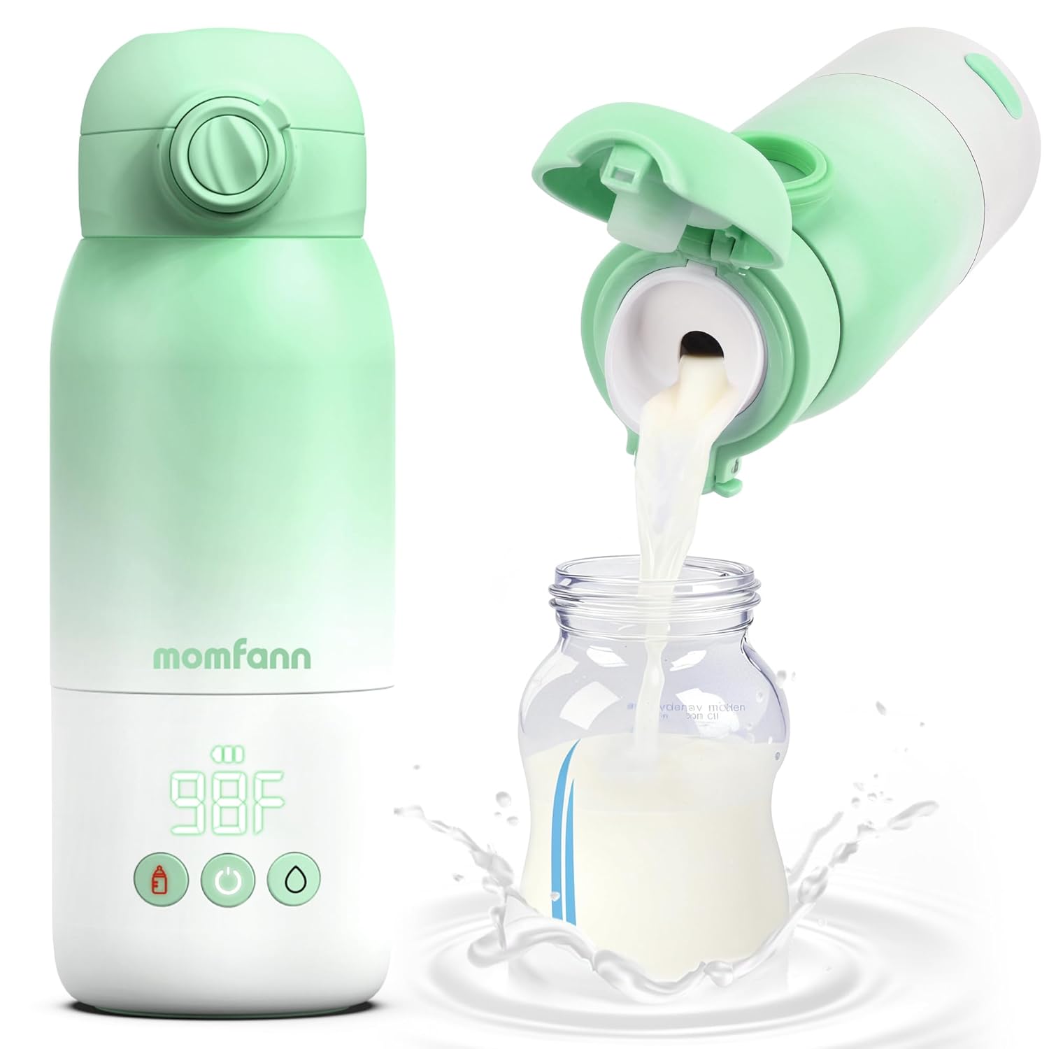Portable Bottle Warmer for Travel, Dual Heating Modes for Breastmilk & Water, Portable Bottle Milk