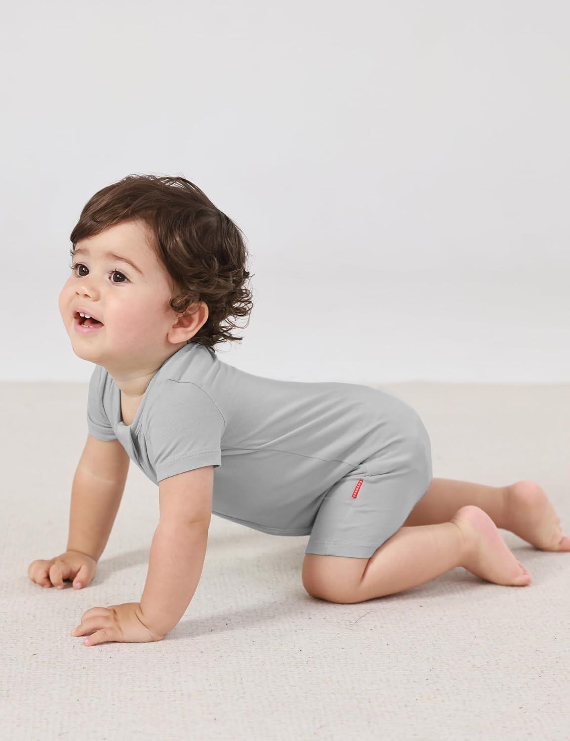 Baby Boys Bamboo Viscose Short Sleeve Romper Soft Comfy Infant Summer Jumpsuit