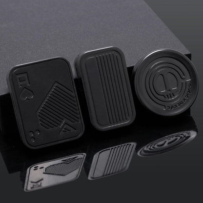Metal Fidget Toys Gift Pack, Fidget Slider Haptic Coin EDC Fidget Toy for Adults, Home Office Executive Desk Toys Gift for Him, Helps Relieve ADHD/ADD/Autism (Black)