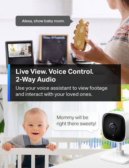 TP-Link Tapo 1080P Indoor Security Camera for Baby Monitor, Dog Camera w/Motion Detection, 2-Way