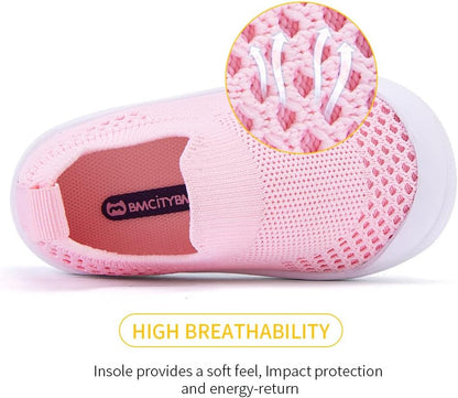 BMCiTYBM Baby Sneakers Girls Boys Lightweight Breathable Mesh First Walkers Shoes 6-24 Months