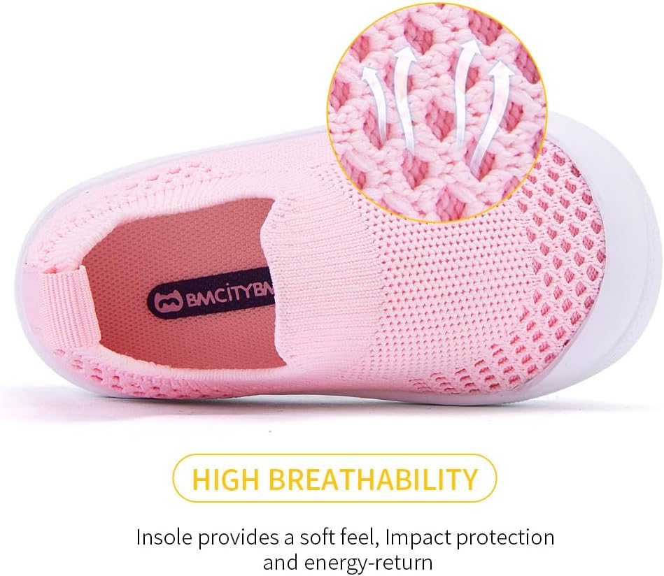 BMCiTYBM Baby Sneakers Girls Boys Lightweight Breathable Mesh First Walkers Shoes 6-24 Months