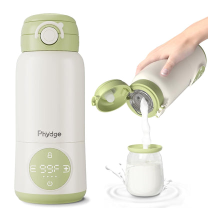Portable Bottle Warmer for Travel, 15oz Capacity Portable Milk Warmer for Baby, Formula, Breast