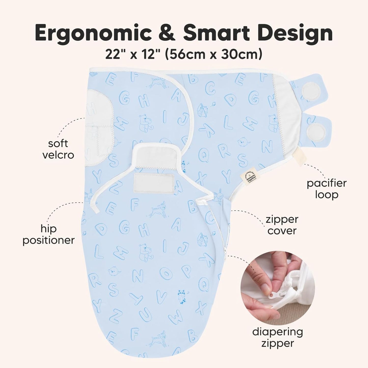 Baby Swaddle Sleep Sacks with Zipper - 3-Pack Swaddles for Newborns 0-3 Months, Infant, Baby Girls