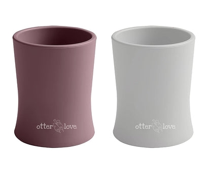 otterlove Silicone Baby & Toddler Training Cup - Pediatric OT Approved - 100% Platinum Pure LFGB Silicone - Unbreakable - Plastic Free - Tiny Cup Perfect for Baby Led Weaning