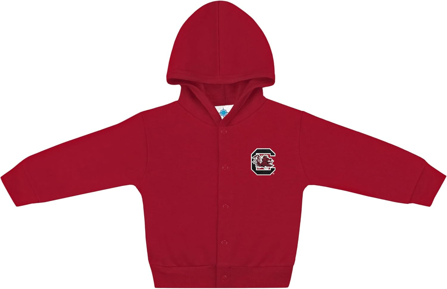 Creative Knitwear College Baby Snap Hooded Jacket - Team Logo, Multiple Colors, for Boys & Girls, (0-24 Months)