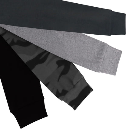 GLASH Kids Baby and Toddler Boys Cotton Pants, 4 Pack 2T-6Y Joggers Sweatpants for Boys