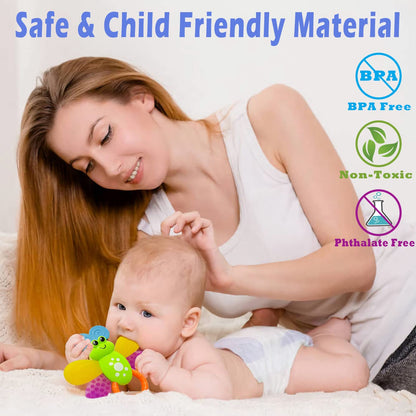 AIVIAI Baby Toys 0-6 Months Infant Toys 0-3 Months Infant Rattles Baby Rattle Teether Toy Set with