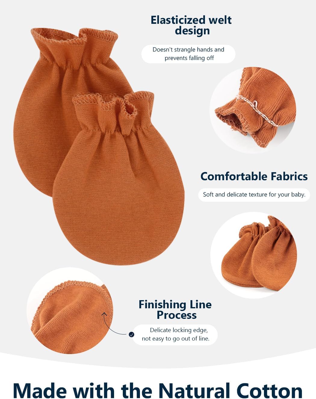 Cute Baby Mittens Newborn, No Scratch Baby Boy Mittens, Baby Girl Hat Gloves for Toddlers, Infant, Newborn