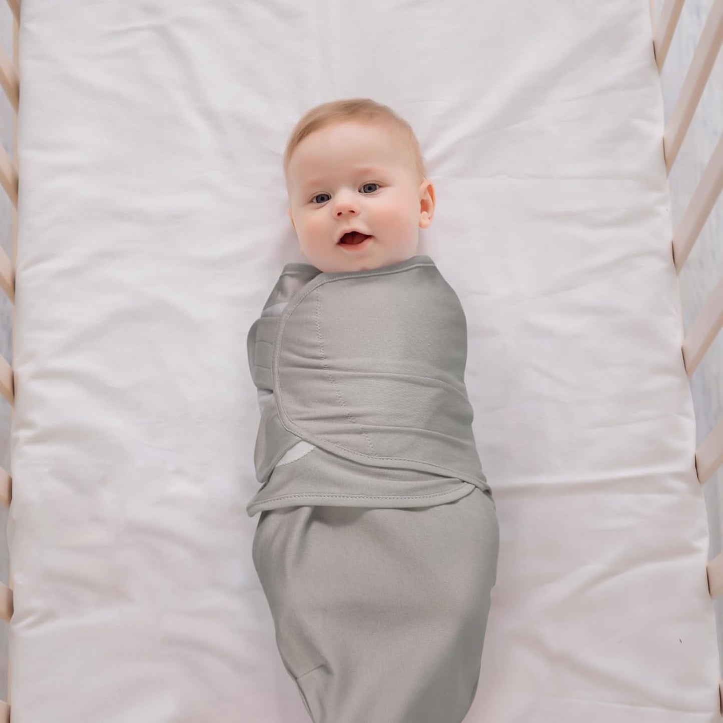 Baby Swaddle Sacks, 3-Pack Newborn Organic Cotton Swaddle Wrap, Adjustable Swaddling Blankets