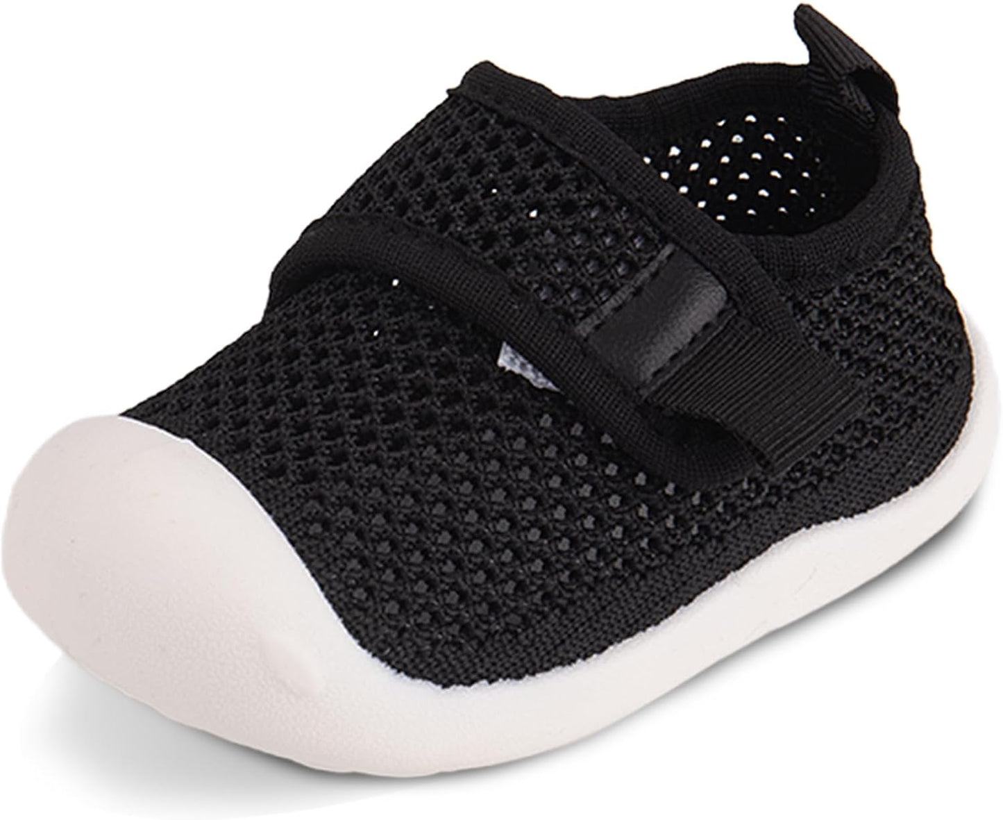 Baby First-Walking Shoes 1-4 Years Kid Shoes Trainers Toddler Infant Boys Girls Soft Sole Non Slip Cotton Canvas Mesh Breathable Lightweight TPR Material Slip-on Sneakers Outdoor
