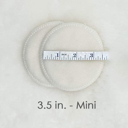 Merino Wool Nursing Pads, Style Softline, Regular Thickness, Size Mini - 3 in. Diameter