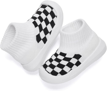 Eashi Baby Boy Girl Non-Skid Indoor Infant Walking Shoes Breathable Warm Elastic Sock Shoes with Memory Sole Protect Toes Outdoor Sneakers