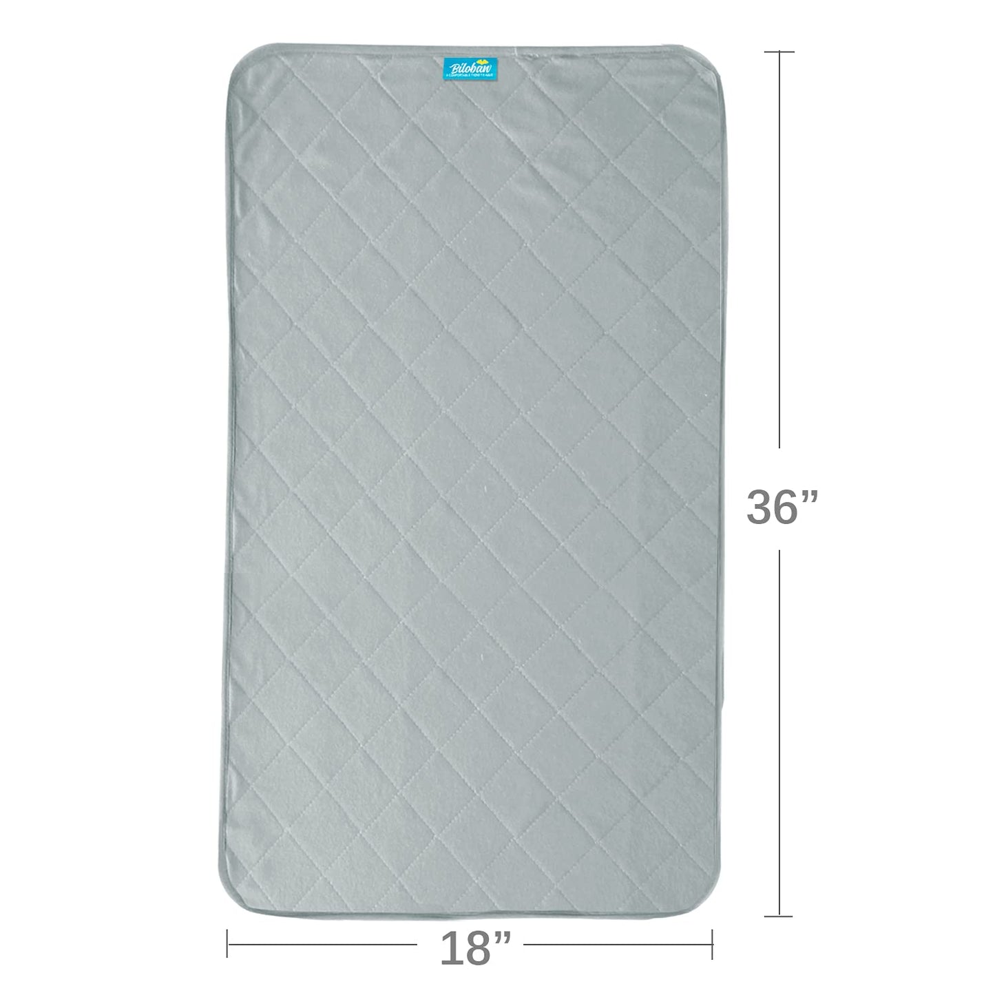Waterproof Crib Mattress Protector 18" x 36", Non-Slip & Sturdy Mattress Pad Mat, 4 Layers