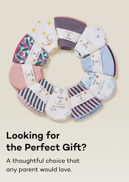 Konny Baby Bibs 5-Pack, 360 ° Rotate, Soft and Absorbent Bandana Drooling for Boys Girls baby Essentials
