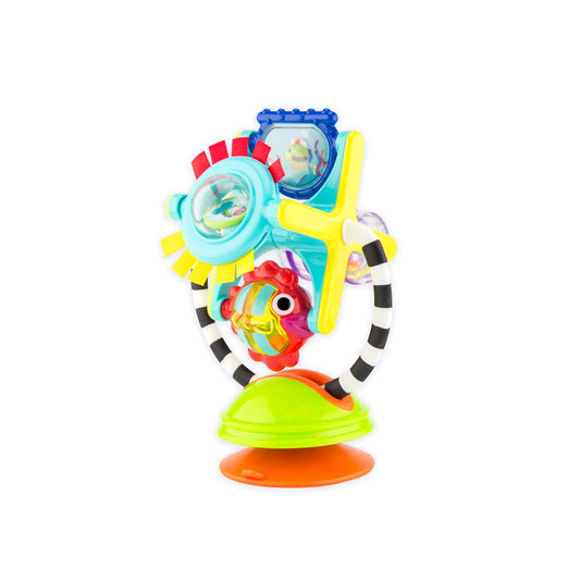 Sassy Fishy Fascination Station 2-in-1 Suction Cup High Chair Toy, Developmental Tray Toy for Early