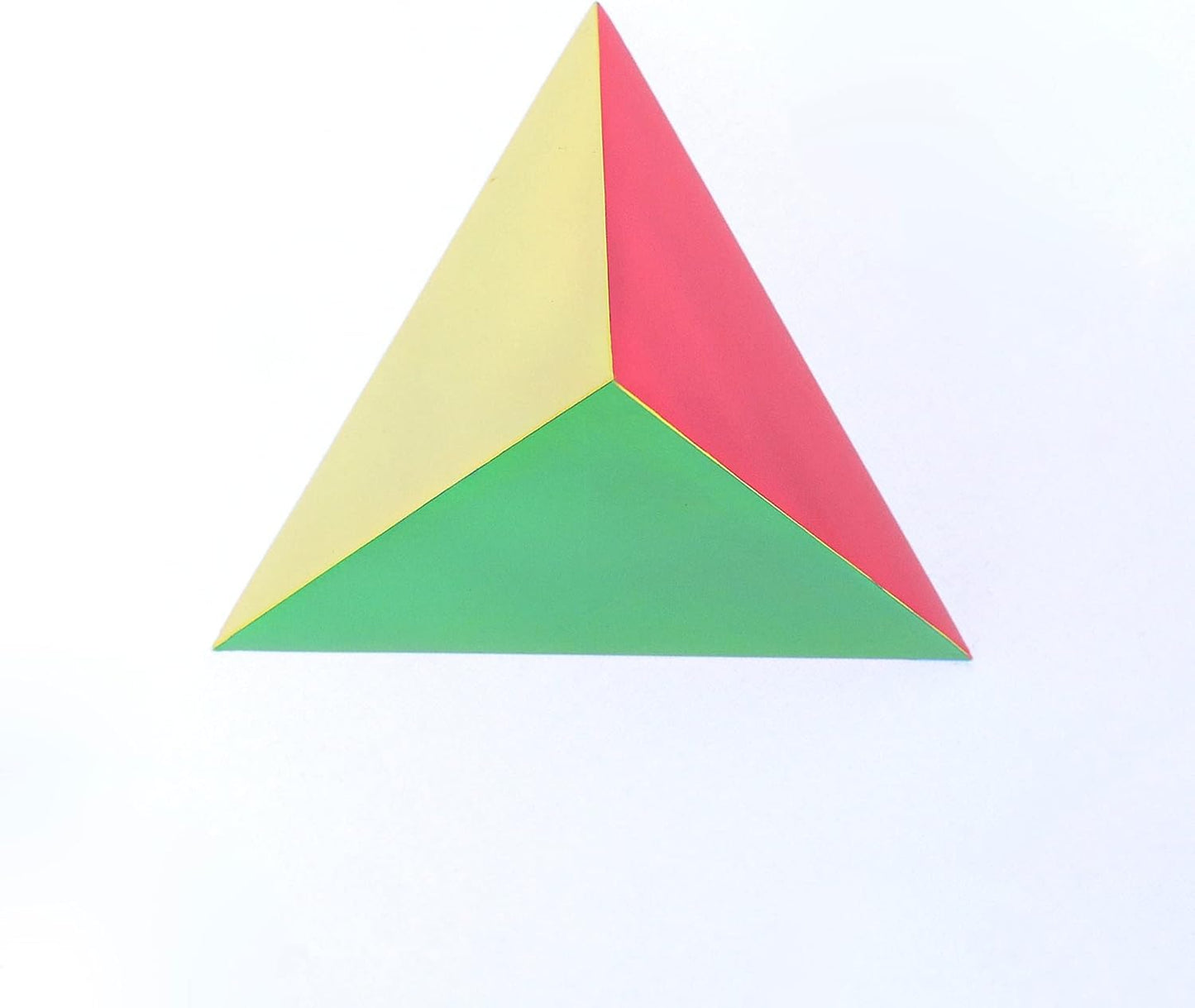 CMY Cubes The Ignis (50mm) - Cyan, Magenta & Yellow Polyhedron - Subtractive Color Mixing Optical Tetrahedron - Teaches Subtractive Color Mixing - Educational, Physics & Kinetic Art Desk Object