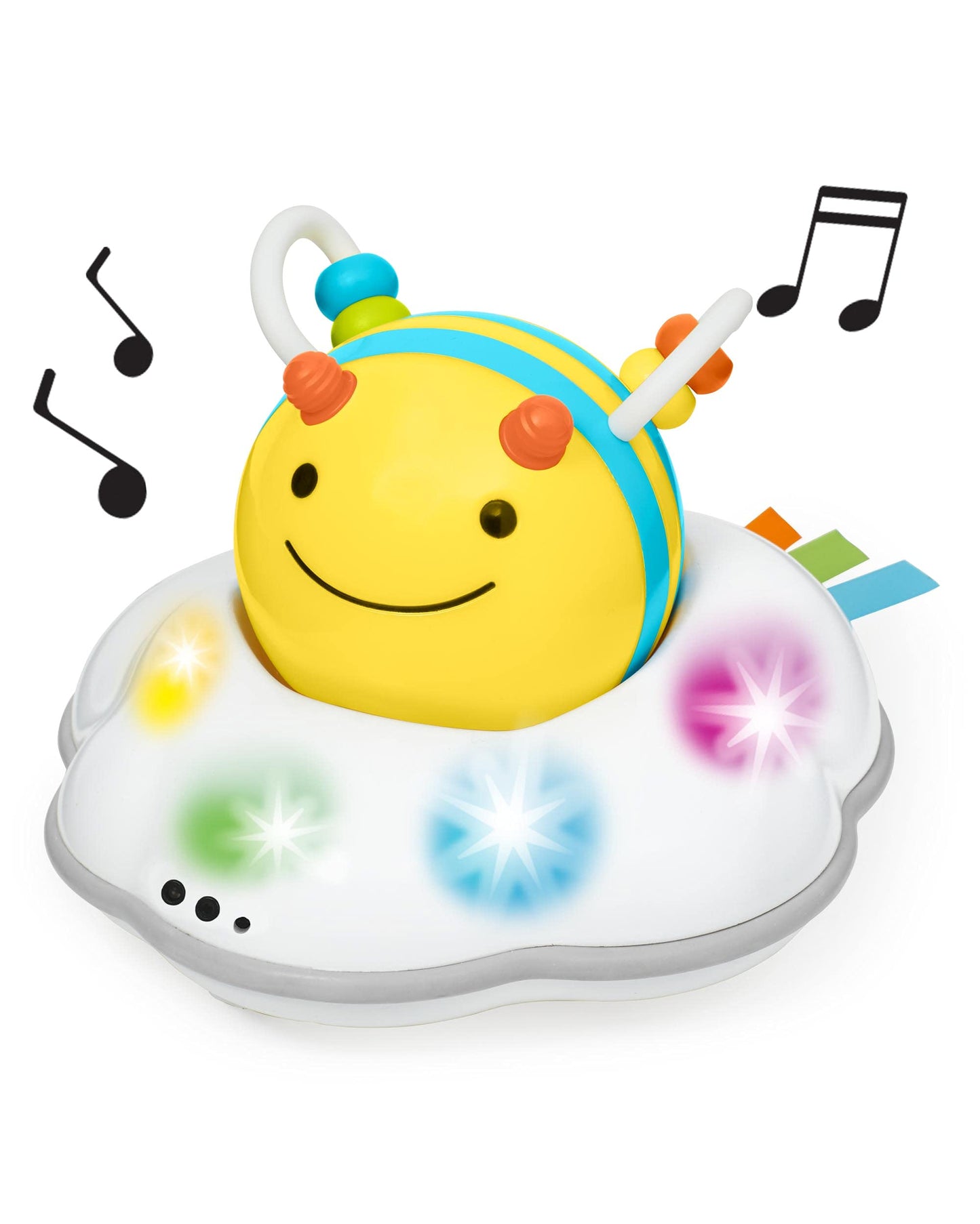 Skip Hop Baby Follow-Me Bee Tummy Time Crawl Toy 3-Stage Infant Sensory Development with Lights
