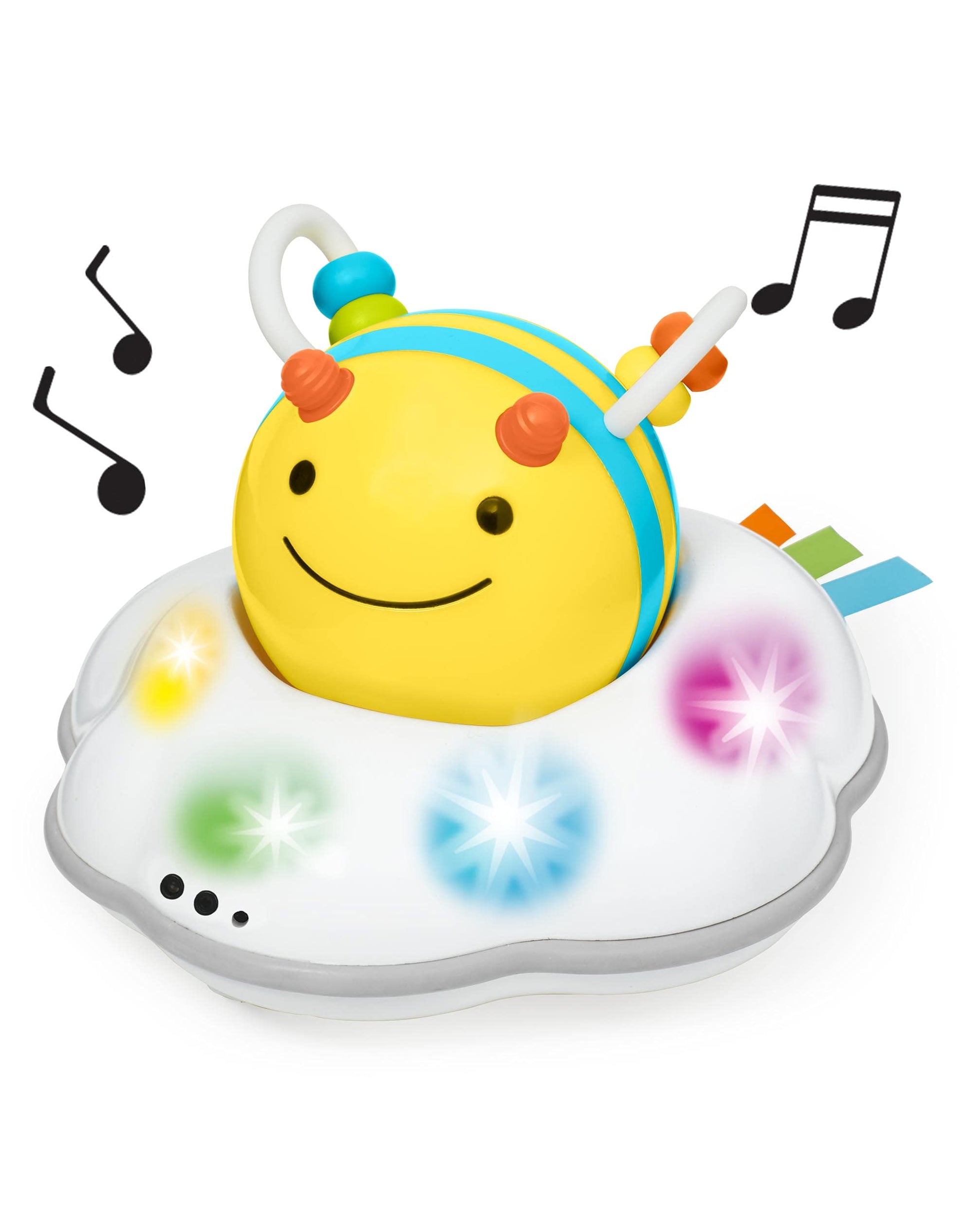 Skip Hop Baby Follow-Me Bee Tummy Time Crawl Toy 3-Stage Infant Sensory Development with Lights