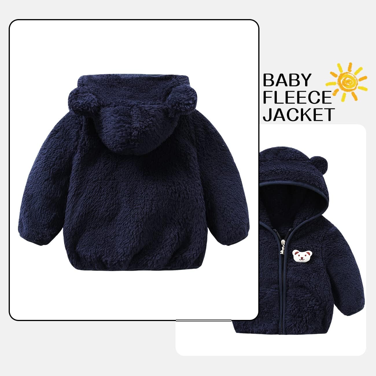 Baby Boy Fleece Jacket Girl Winer Clothes Coat Toddler Boy'S Clothing Sweater