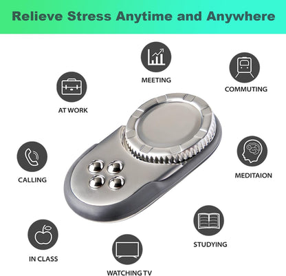 Fidget Toys Adults, OPPKIE Handheld Metal Desk Sensory Fidgets Toy Promotes Focus for Home Office Outdoors, Satisfying Toy for Men Teens Adults, Stress Pressure Anxiety Relief Tools (Silver)