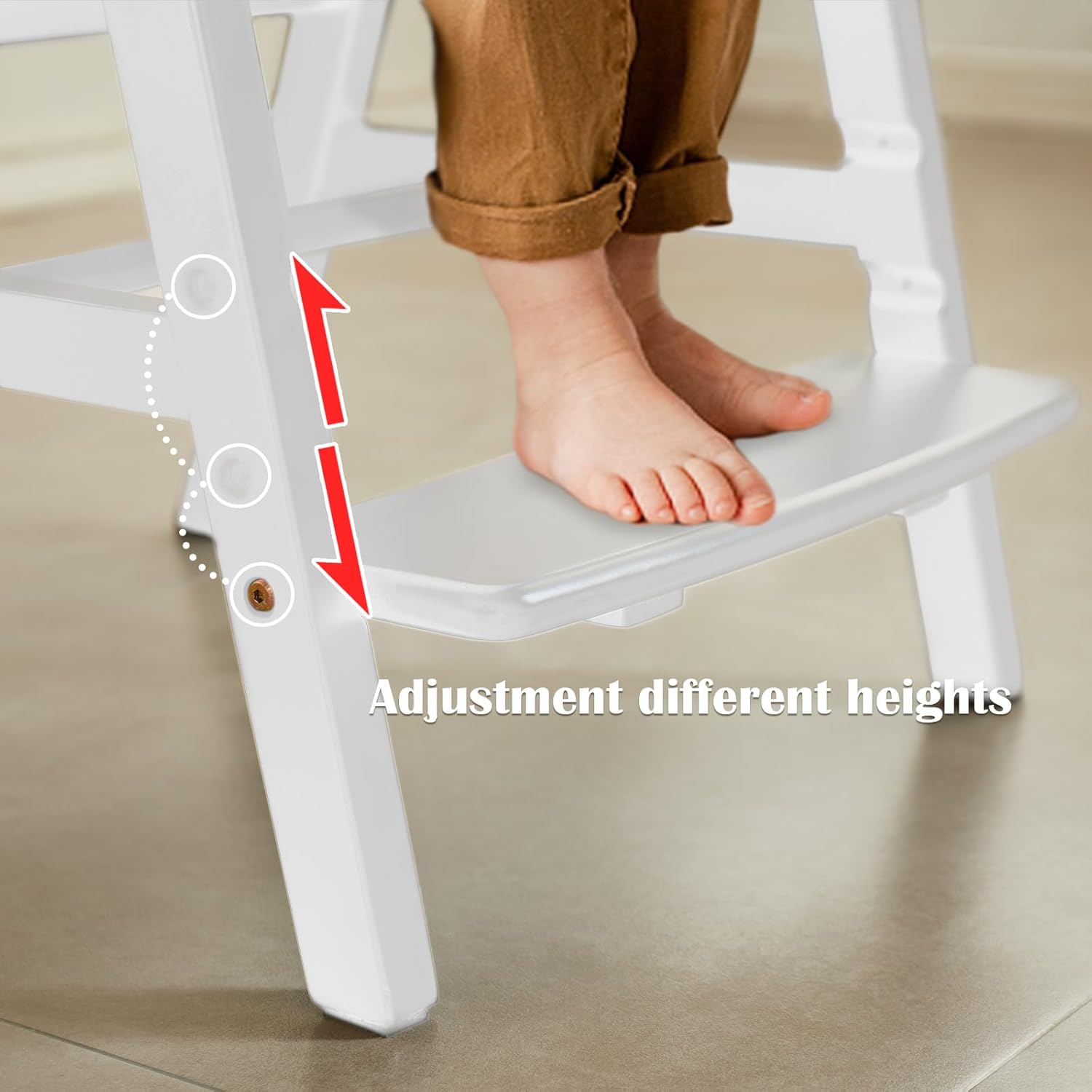Solid Wood high Chairs for Toddlers,High Chair Grows with Kid for Dining, Study Chair for Children