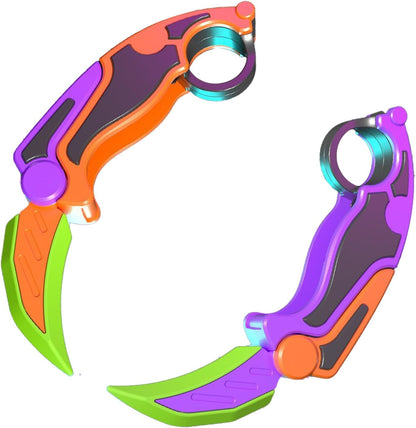 2pcs Fidget Claw Knife, 3D Gravity Knife Toy, 3D Gravity Plastic, Toy Switchblade, Printed