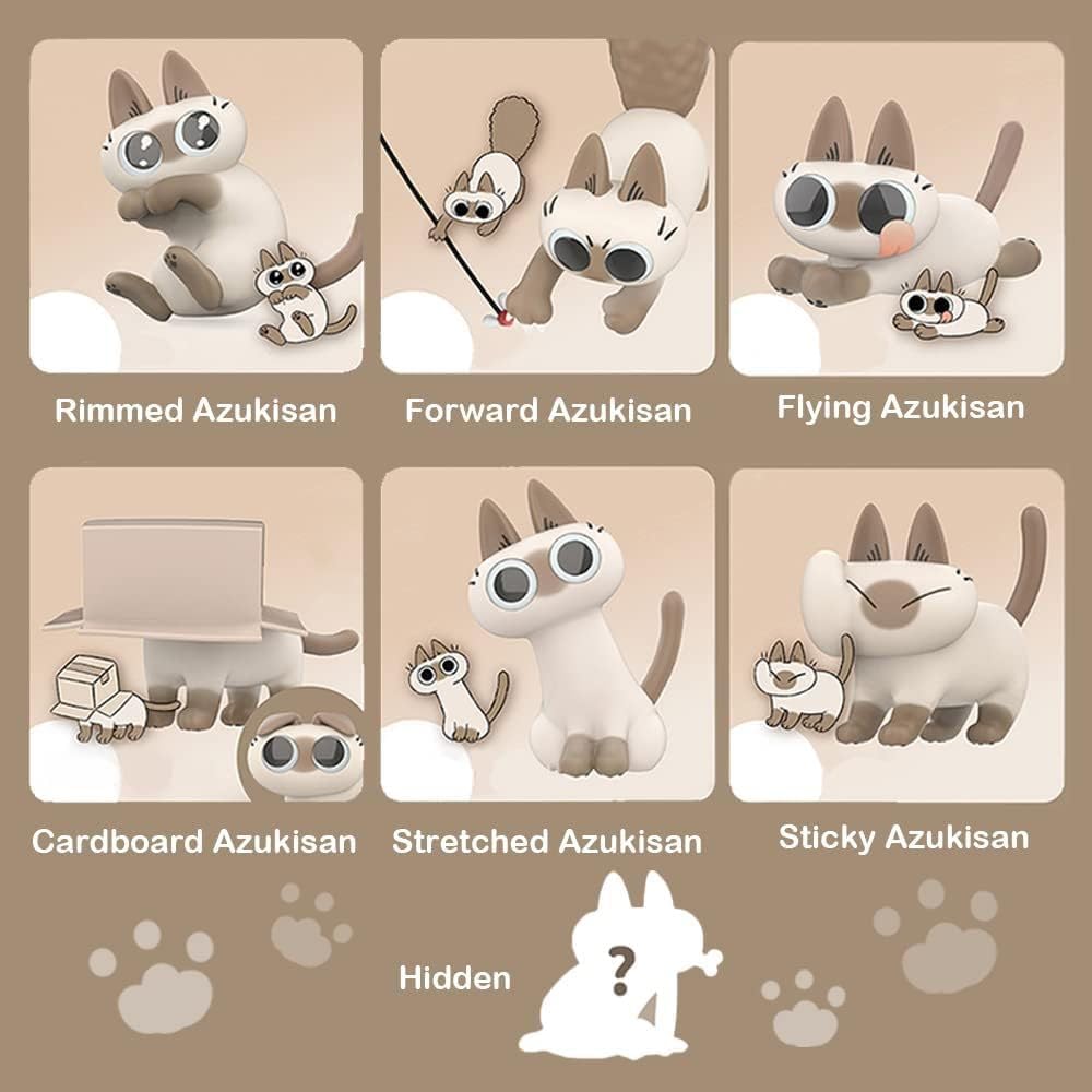 Nobeko Azukican Azukisan Cat Daily Life Series1 Blind Box Figures 6PCs Random Art Cute Collectibles Birthday Gift