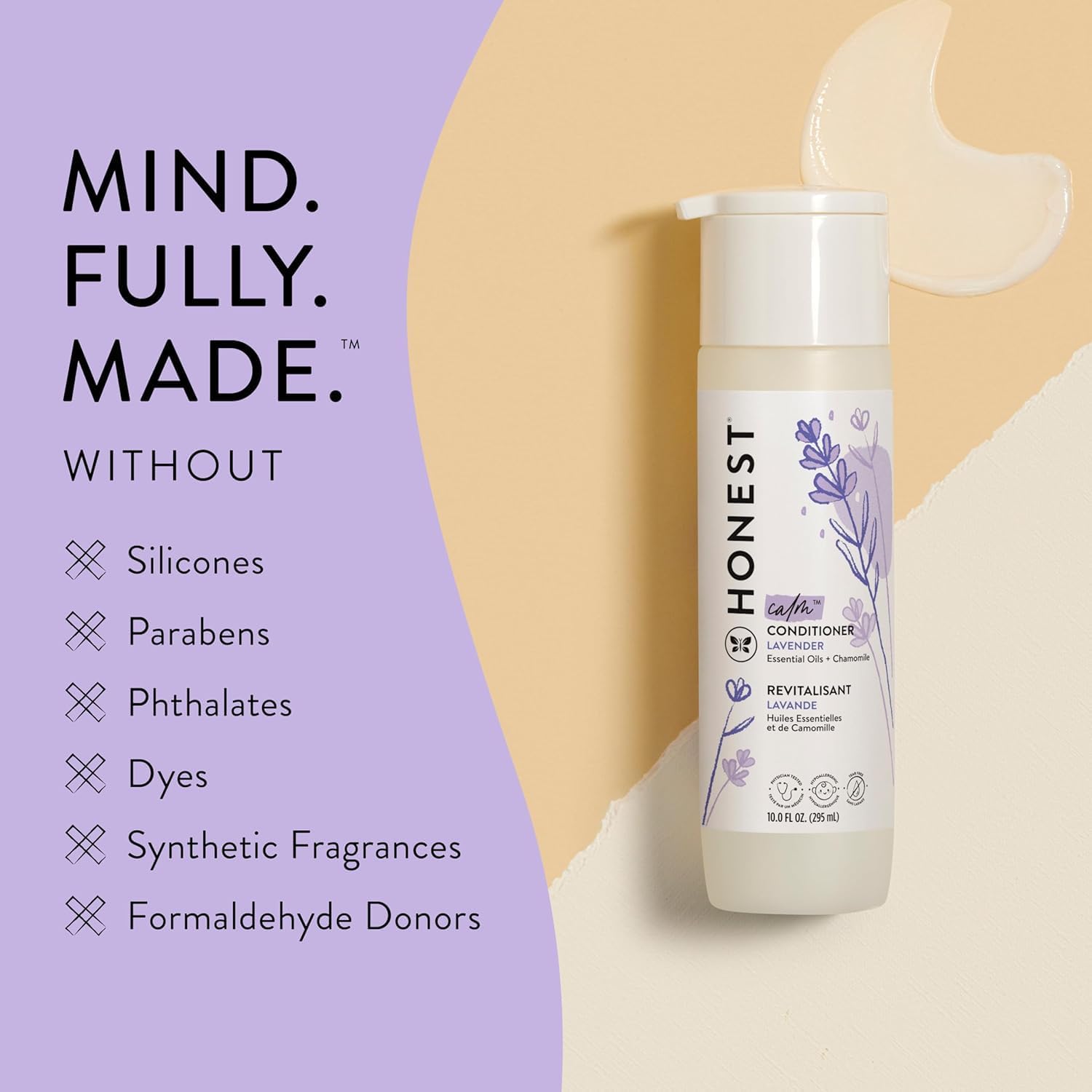 The Honest Company Silicone-Free Conditioner | Gentle for Baby | Naturally Derived, Tear-free