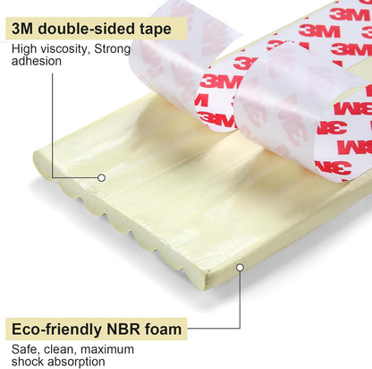 Baby Proofing Edge Corner Protector,16.4 ft Edge Guards Padding with 3M Adhesive, Extra-Wide Soft Rubber Foam Padding, Furniture,Sharp Edge Safety Corner Edge Bumper Guard- Cream