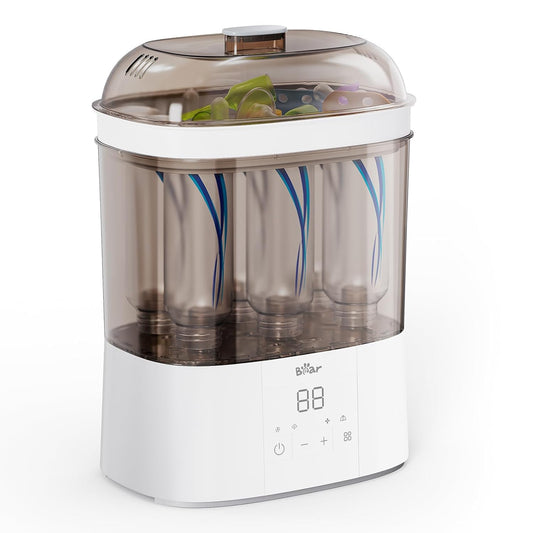 Bear Bottle Sterilizer and Dryer, 2 Layers Large Electric Steam Baby Bottle Sterilizer, Fast Bottle