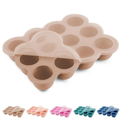 Baby Food Freezer Tray with Clip on Lid, 12 x 1.5 Ounce Baby Food Storage Container, Baby Silicone