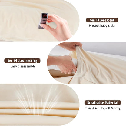 Baby Lounger Play Mat,Baby Lounger for Newborn Tummy Time for Baby in Flat Surface,0° Angle Newborn Lounger Baby Nest for Boys & Girls 0-12 Months(English Apricot)