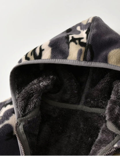 Toddler Printed Polar Fleece hooded Jacket Baby Boys Girls Kids Winter Warm Spring Autumn Outerwear Soft Lightweight