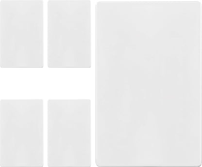 TG Mid-Size Screwless Blank Wall Plate, Child Safe Blank Device Outlet Cover, Medium Size 1-Gang 4.88" H x 3.11" L, Polycarbonate Thermoplastic, UL Listed, SP-MB1-W5P, White (5 Pack)