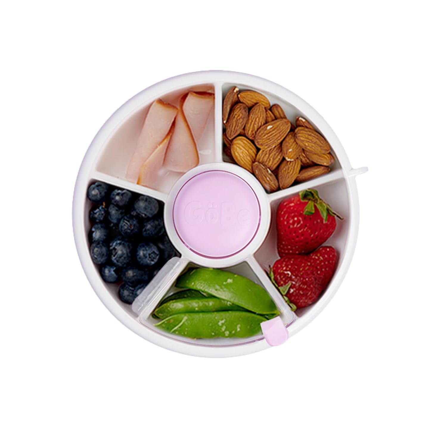 GoBe Kids Small Snack Spinner Flip Bundle with Hand Strap and Sticker Sheet - Reusable Snack