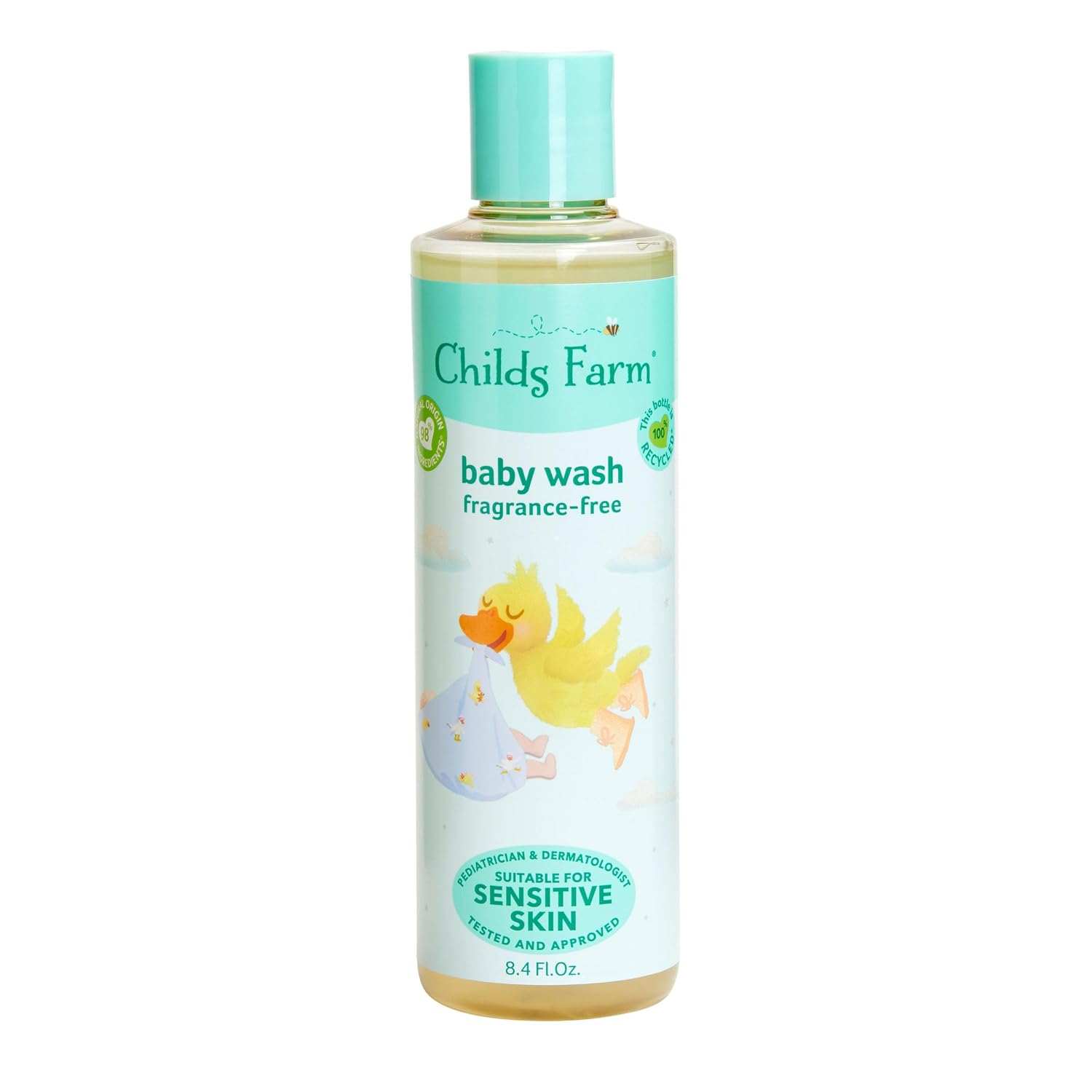 Childs Farm Baby Body Wash, Unfragranced, Gently Cleanses, Suitable for Newborns with Dry