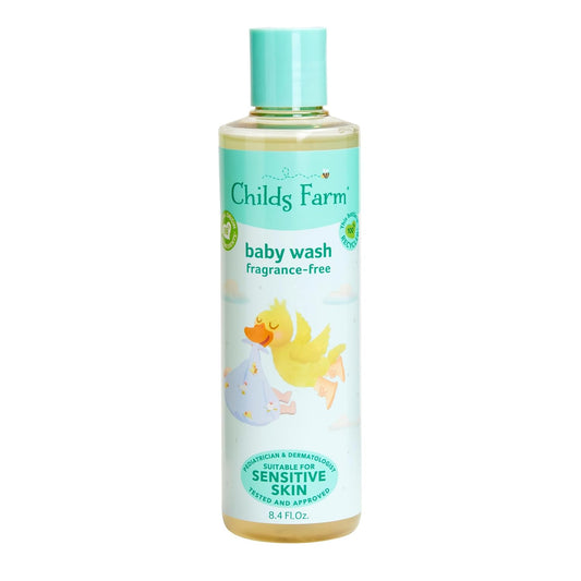 Childs Farm Baby Body Wash, Unfragranced, Gently Cleanses, Suitable for Newborns with Dry