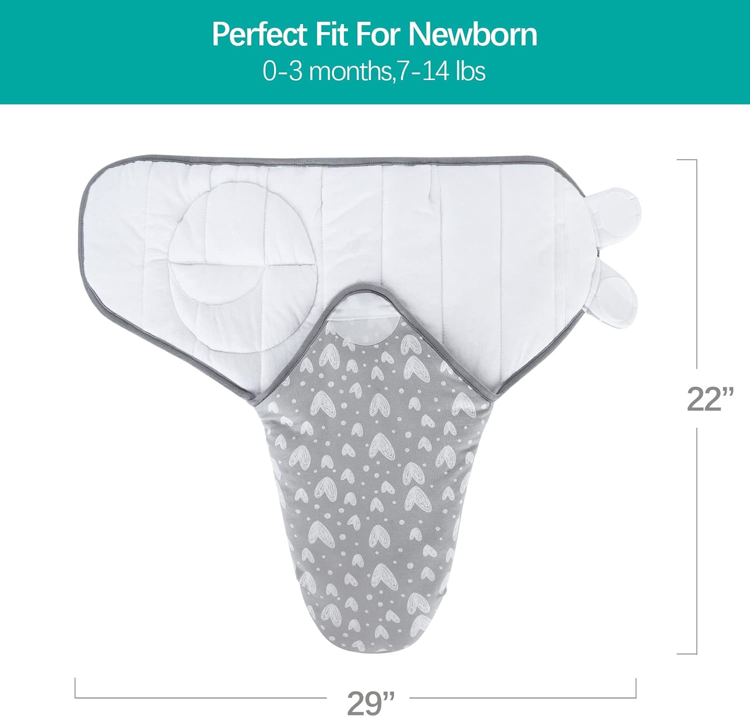Biloban Baby Swaddles 0-3 Months for Boy Girls, Warm Quilted Baby Swaddle, Newborn Swaddle