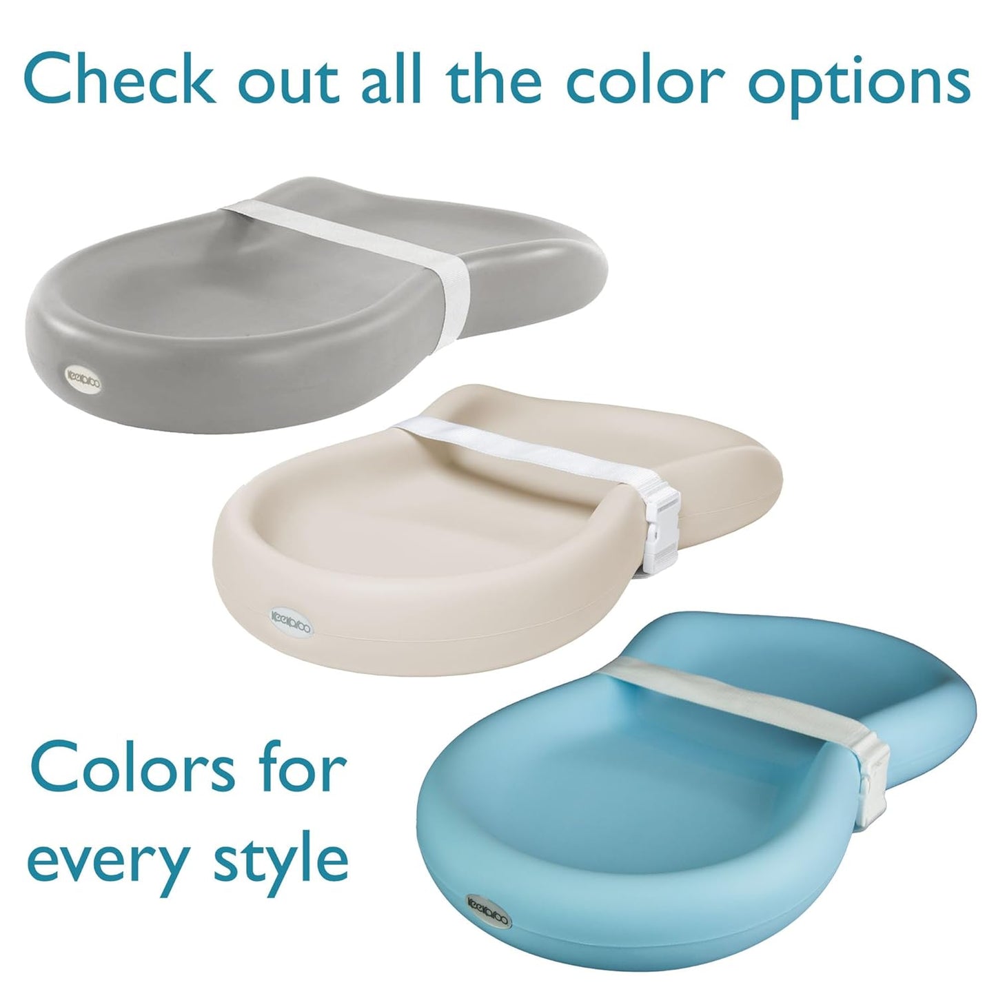 Keekaroo Peanut Changer Grey ??The Original Made in USA Easy-to-Clean Changing pad and The only Shell Over Foam, Fully Water Repellant