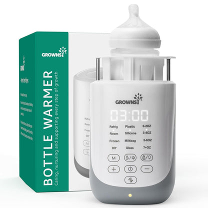 GROWNSY Nutri Bottle Warmer with Innovative Auto-Lift Feature, 10-in-1 Fast Baby Bottle Warmer with