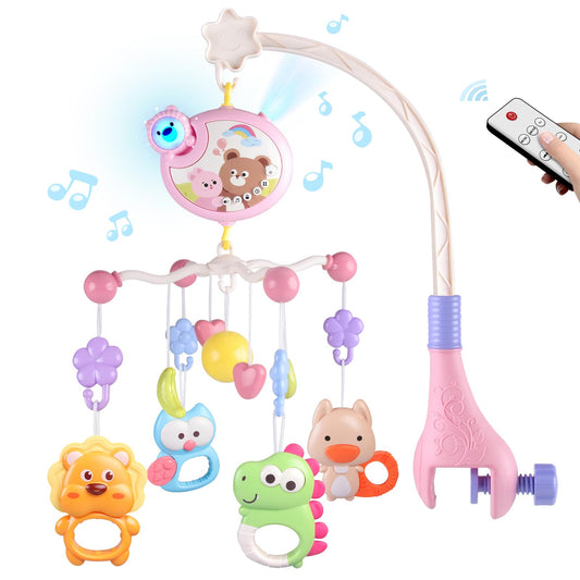 RSEPD Crib Mobile with Music and Lights, Baby Mobiles for Cribs, Nursery Musical Mobile for