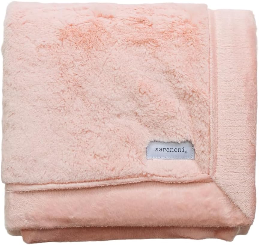SARANONI Receiving Blankets for Babies Super Soft Boutique Quality Lush Luxury Baby Blanket (Peach
