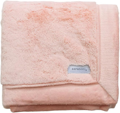 SARANONI Receiving Blankets for Babies Super Soft Boutique Quality Lush Luxury Baby Blanket (Peach