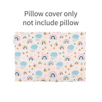 ALVABABY Toddler Pillowcases Stretchy Soft Kids Pillow Cover 2 Pack Fit 13"x 18" or 12"x19" Envelope for Girl Boy Sleepy Travel