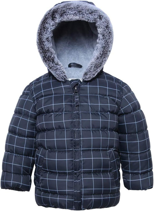 Rokka&Rolla Baby Boys' Water-Resistant Fleece Lined Puffer Jacket Winter Coat for Newborn Infant Toddler