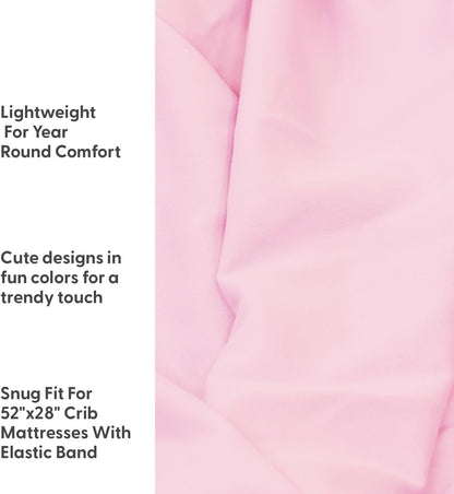 The Peanutshell 4-Pack Fitted Crib Sheet Set - Super Soft & Breathable Baby Girl Crib Sheets