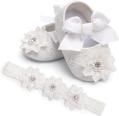 Baby Shoes Mary Jane Flats Non Slip Soft Sole Infant Toddler Sneakers First Walkers Party Christmas Dress Shoes